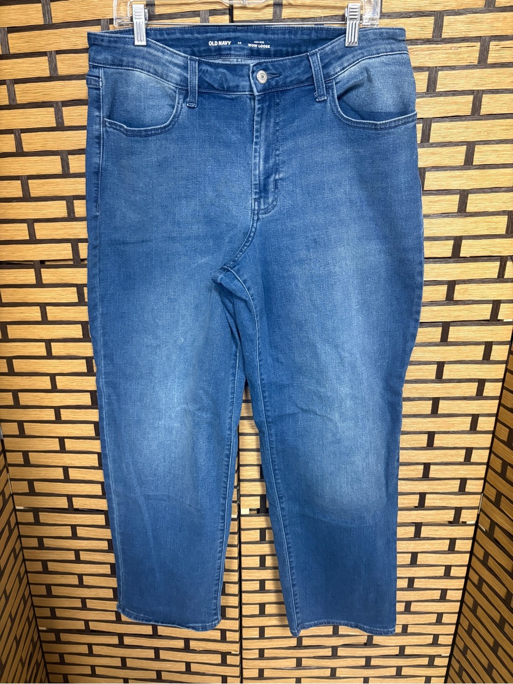 Old navy high rise  wow loose fit jeans size 14
